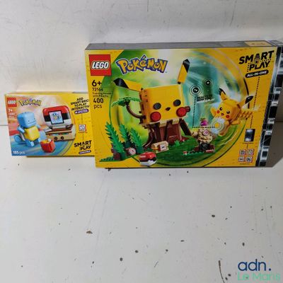 two legos that are sitting next to each other on a table