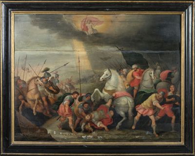 une image représentant un tableau représentant un homme à cheval