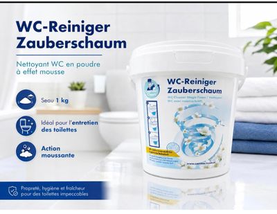 a picture of a bucket of w c reiniger zuberschaum