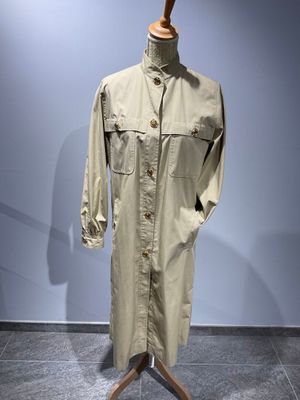 CELINE - Paris Veste genre Trench en coton beige, boutonnage…