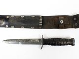 two different types of knives on a white surface