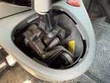 a close up of the inside of a car ' s dashboard