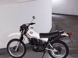 a motorcycle that is parked in a parking garage