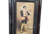 painting of a man in a suit and hat holding a cane