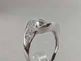 sterling silver ring with white topaz and clear topaz stones