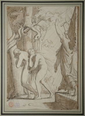 BÉNOUVILLE Léon, 1821-1859, Adam et Eve chassés du paradis t… - Photo 1