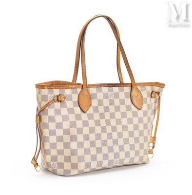 Sac cabas Louis Vuitton en toile Damier et cuir