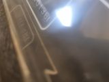 a blurry image of a train on the tracks