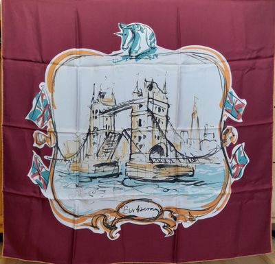 a picture of a flag with a picture of a castle on it
