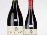 deux bouteilles de vin posées l'une à côté de l'autre sur une surface blanche