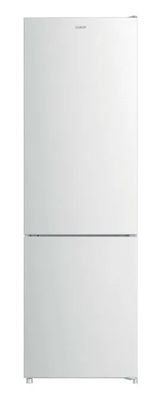 a white refrigerator freezer sitting on top of a white counter