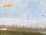 a painting of an orange fish in the water