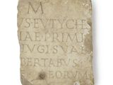 l'image d'une pierre portant une inscription, sur un fond blanc
