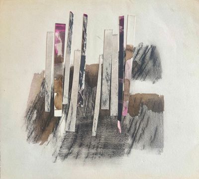 un dessin représentant un ensemble de couteaux sur une feuille de papier
