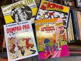 many comics on display in a book store