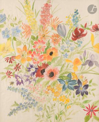 une image représentant un tableau représentant un bouquet de fleurs dans un vase