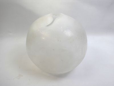 an image of a white glass ball on a white surface