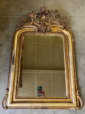 FRANCE XIXe, Miroir époque Louis-Philippe stuqué et doré - Photo 1