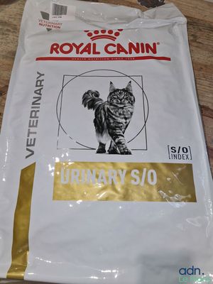 a bag of royal canin urinary s / o cat food on a table