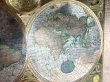 a picture of a picture of a world map in a frame
