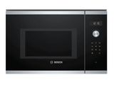 bosch built in microwave oven with electronic controls on a white background