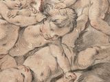 an image of a drawing of a group of babies playing with each other