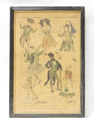 tableau représentant un groupe de personnes vêtues de costumes d'époque