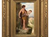 a painting of a woman holding a child in her arms