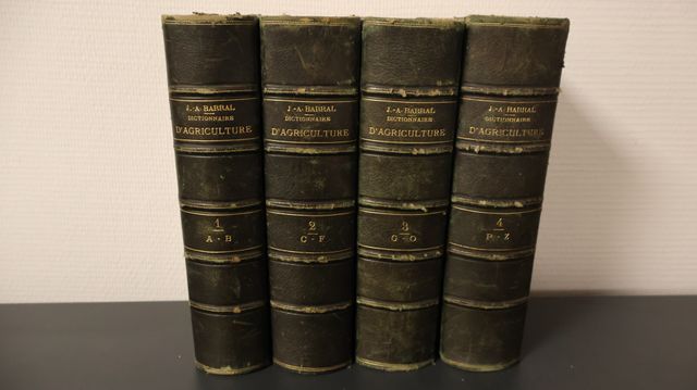 BARRAL J.A., Dictionnaire d’agriculture, 4 tomes, 944p., 1052p., ...