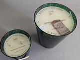 candles are sitting next to each other on a table