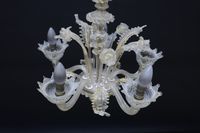 Lustre en verre de Murano et inclision or à cinq bras de lum… (photo 3)