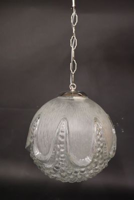Lustre en forme de globe en verre moulé suspension en métal …