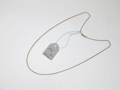 chaîne maille forçat or rose 375°/°°, bossuée L:46cm 2,9g … - Photo 1