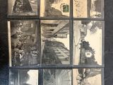 plusieurs vieilles photographies en noir et blanc représentant un train sur une voie ferrée