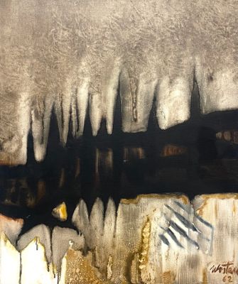 une peinture représentant un poisson, peinte sur un mur