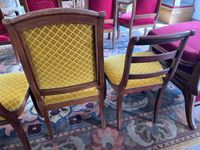 Fauteuil acajou garniture velours moutarde + 2 chaises / A c… (photo 3)