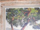a picture of a painting of a tree in a picture frame