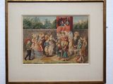 a picture of a painting of a group of children