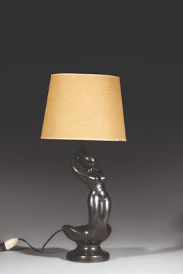 a lamp that is sitting on a table next to a lamp