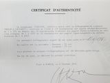 a document with a picture of a horse on it