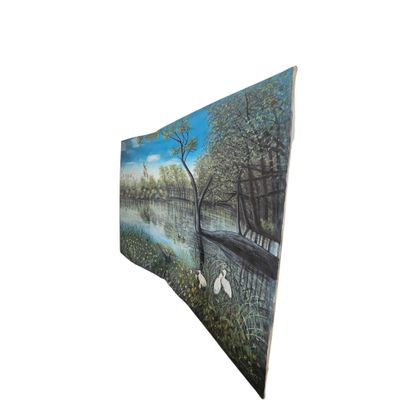 a picture of a painting on the wall of a house