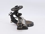 an old sewing machine that is sitting on a table