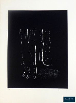 an image of a black and white photo of a person in the dark