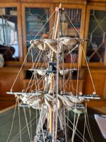 Maquette de voilier trois mats en bois, fer, cordages et tis… (photo 4)