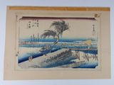 une image représentant une photo d'un tableau représentant une plage et un palmier
