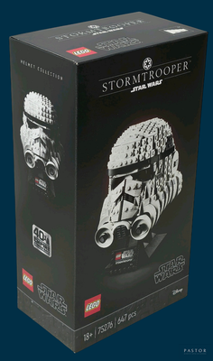 a box with a lego stormtrooper helmet on it