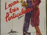 an old movie poster of a man kissing a woman on top of a pile of books