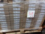 a pallet full of boxes with a price tag on it