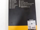 the back of a box with a black and yellow label on it