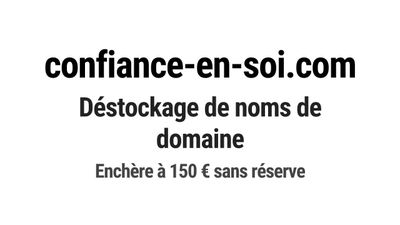 Nom de domaine confiance-en-soi.